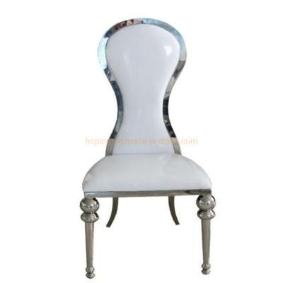 Classical Design Barcelona Chair with Stainless Steel Frame and Leather Dining Chair Wedding Furniture