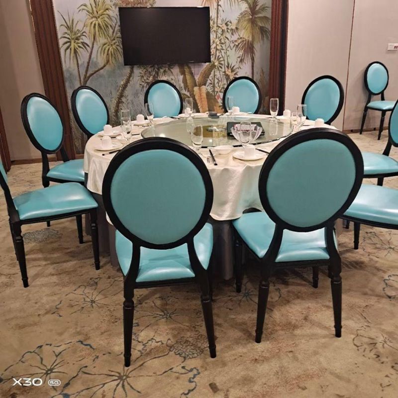 Outdoor Furniture Nice Designs Woodlook Metal Aluminum Ghost Louis Banquet Wedding Dining Chair in Hotel Restaurant Event