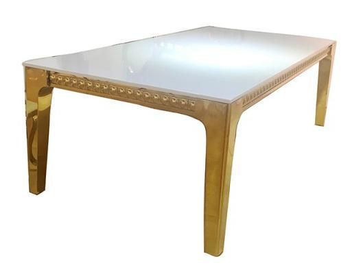 2020 Newest Gold 8 Seater Dinner Table for Home Furniture