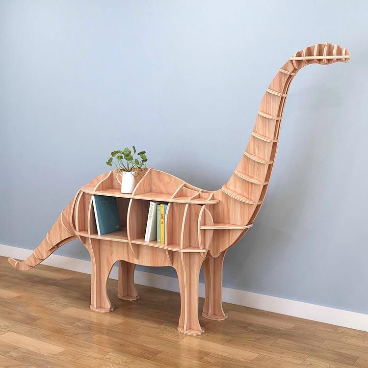 Wooden Animal Style Free Standing Display Rack Home Office Modern Furniture
