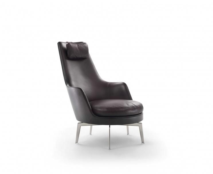 Ffl-19 Leisure Chair, Metal or Wood Frame, Modern Furniture Italian Design in Home and Hotel