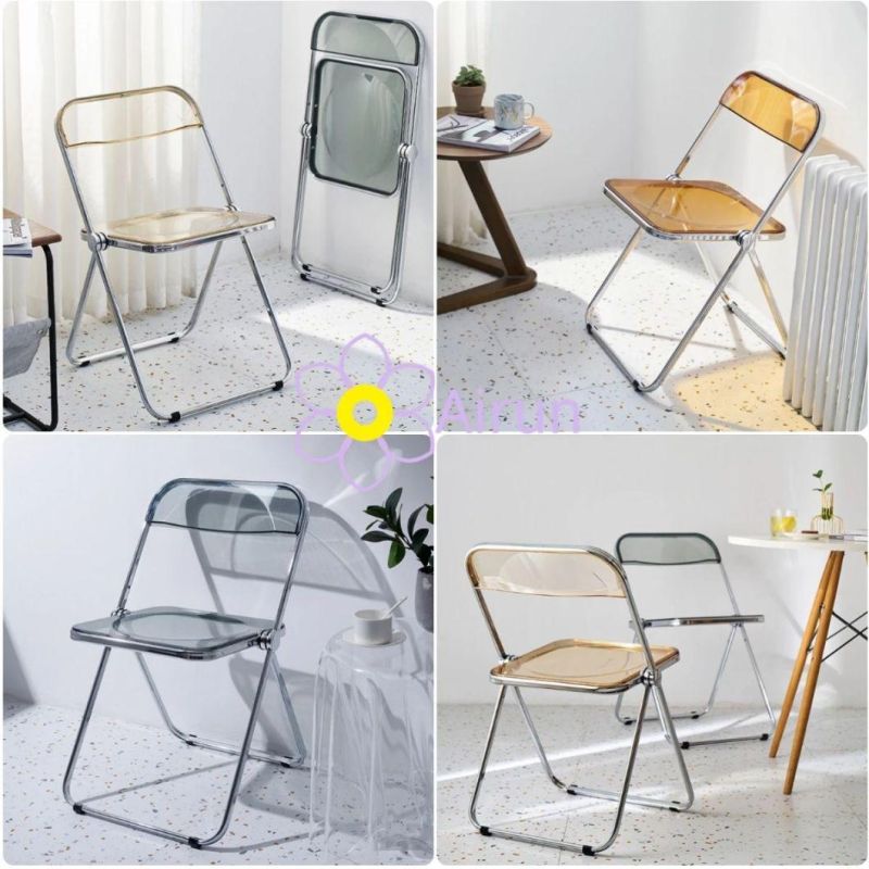 Outdoor Party Event Wedding Dining Chair Exhibition Steel Folding Chair for Trade Show Booth