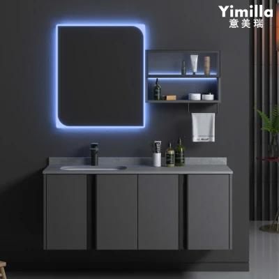 Luxury Modern Plywood Bathroom Furniture Vanity Set for Home with LED Light