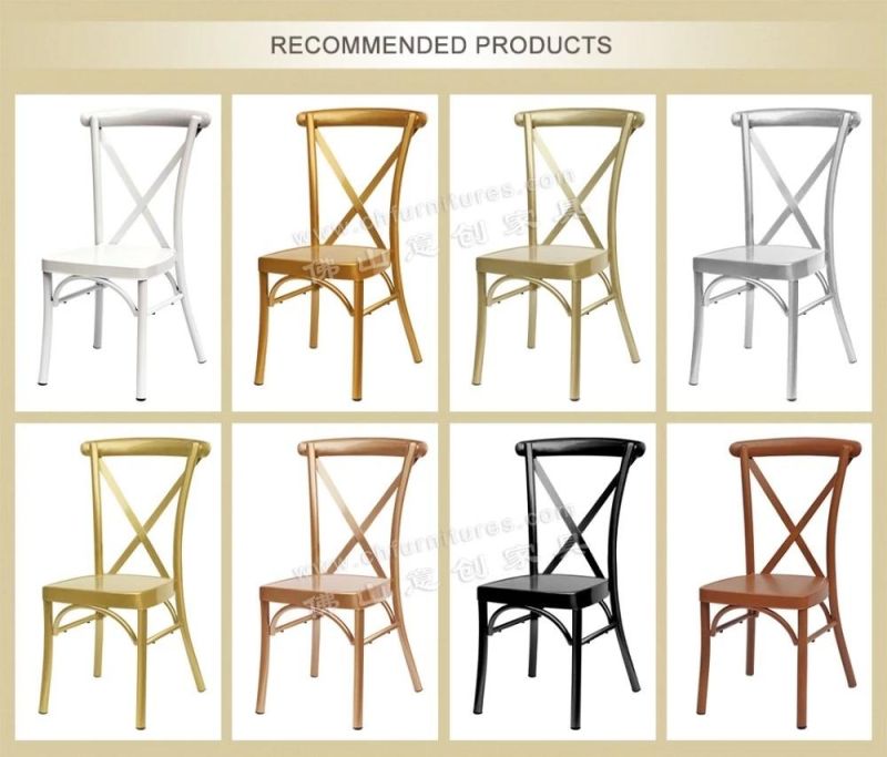 Yc-A68-07 Wholesale Outdoor Banquet Metal Vintage Chair Cross Back