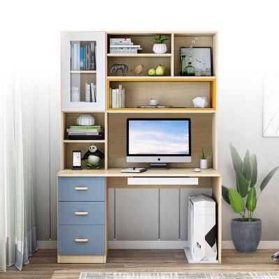 Modern Wooden Bookcase with Study Table Set /Computer Desk Customized