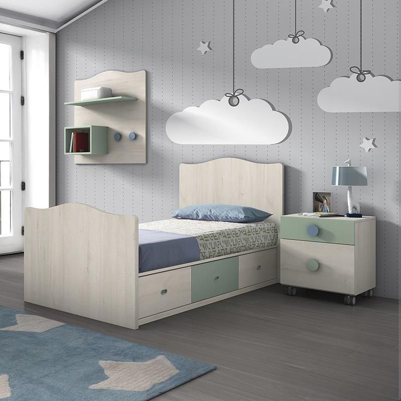 Customized Best Selling Chirdren Furniture Kids Bedroom Furniture Set Single Bed