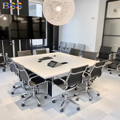 Small Square Conference Table Marble Square Conference Table for 8