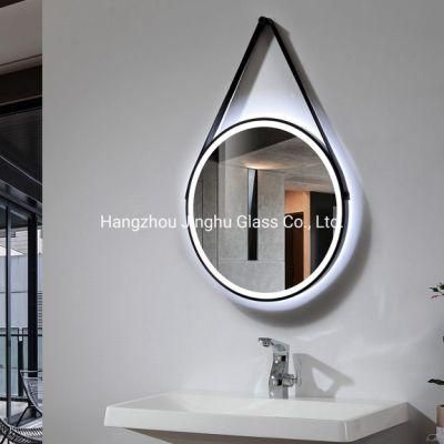 Luxury Circle Aluminum Framed Backlit LED Bathroom Mirror for Home Decoration
