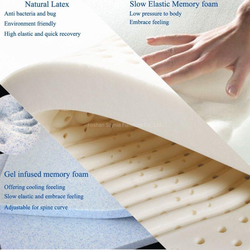 Wholesale OEM Modern Bedroom Mattress Pocket Spring Mattress with Latex and Memory Foam Queen King Home Furniture