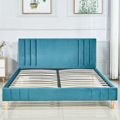 Luxury Chesterfield Boxspring Crushed Velvet King Cane Size Bed Frame