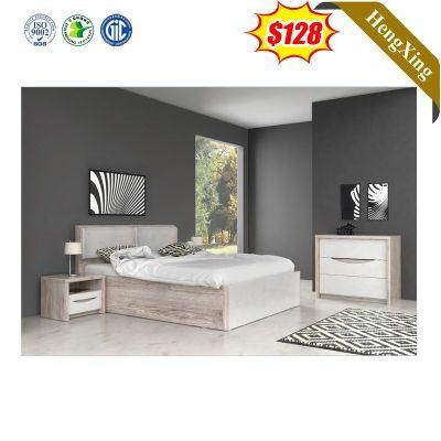 Modern Bedroom Furniture Storage Double Bed Headboard Wooden Beds
