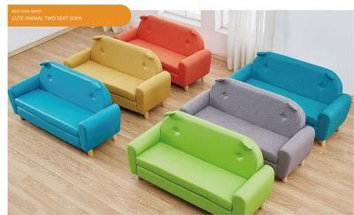 Double Seat PVC Kids Furniture Sofa, Children Colorful Sofa, School Furniture Kindergarten Sofa, Nursery Center Sofa, Day Care Center Sofa