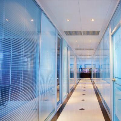 Blue Glass Wall Partition for Morden Office