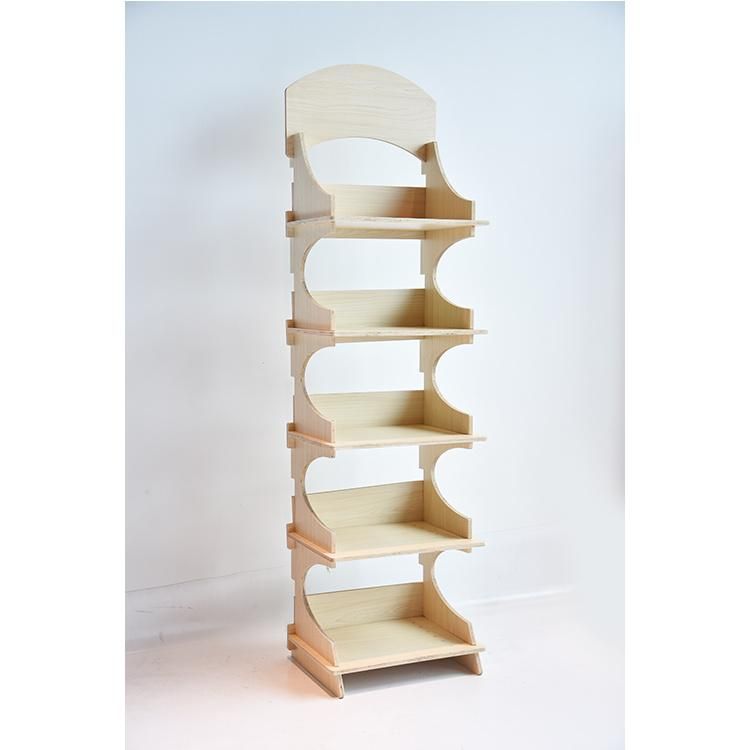 Living Room Home Furniture Back Open Type Modern Corner Portable Fine MDF Wood Design Bookcase Book Shelf Bookshelf by Plywood
