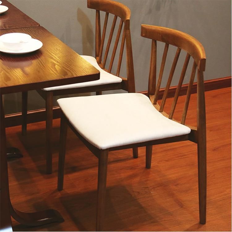 Nordic Restaurant/Home Factory Promotion Model Solid Wood Dining Chair Made in China