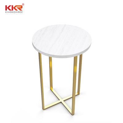 Hotel Furniture Solid Surface Texture Pattern Stone Side Table