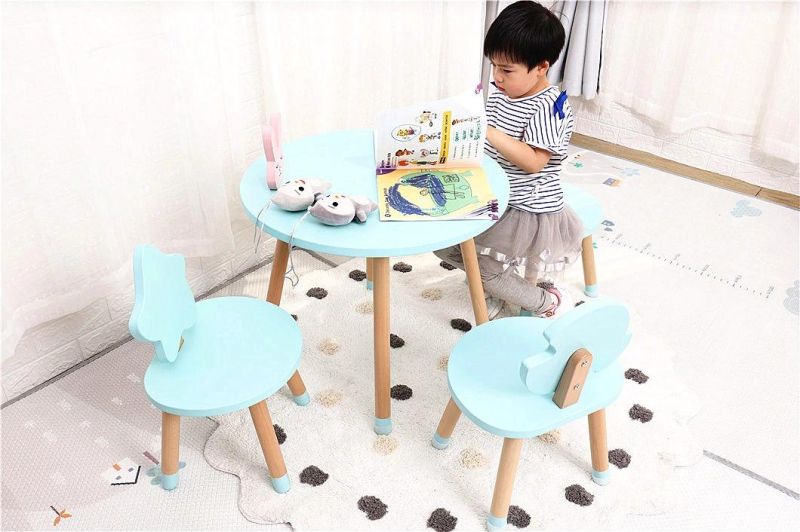 Wood Modern Children Table Simple Design Kids Study Table and Chair Set