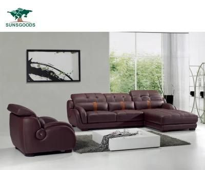 New Modern Furniture Leisure L Shape Sectional Corner Wood Frame Sofa
