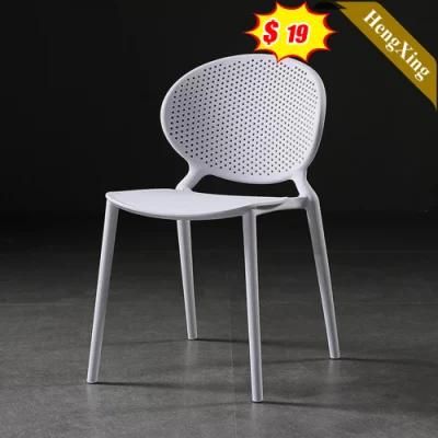 Outdoor Garden Restaurant Cafe Stacking Hollowed Back Plastic Dining Chairs