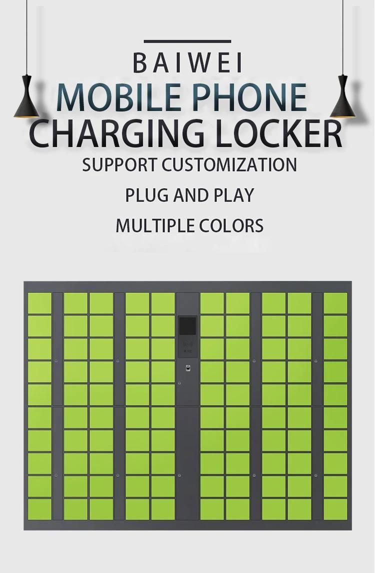 Modern 48 Doors Electronic Metal Cell Phone Charging Station Steel Lockers