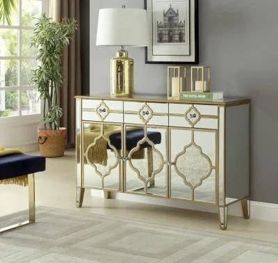 Mirrored Buffet Sideboard Cabinet Mirrored furniture for Living Room