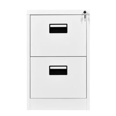 White Steel Office 2-Drawer Filing Cabinet