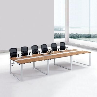 Modern Strong Commercial Furniture Wood Metal Leg Office Conference Table