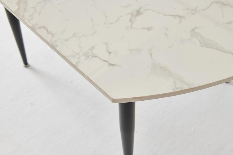 Hot Sale Office Furniture White Round Marble Rock Plate Table