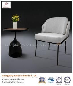 Modern Restaurant Dining Room Furniture Metal Iron Leg with Fabric Upholestry