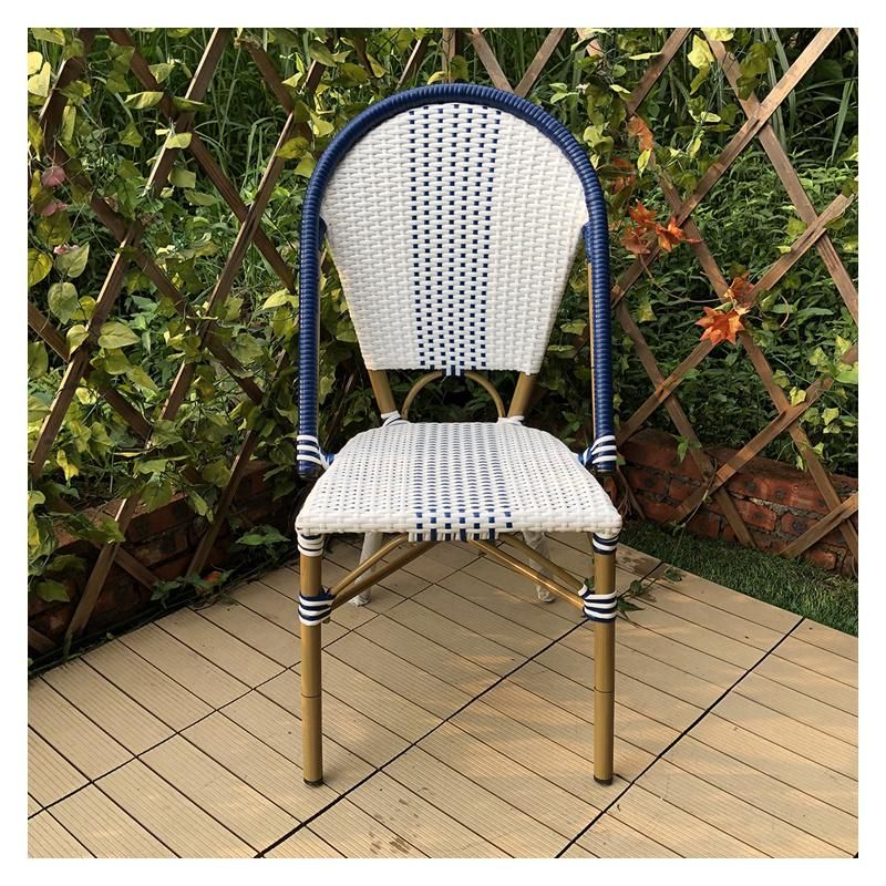 Modern Outdoor Patio Chair Aluminum Bamboo Restaurant Chair