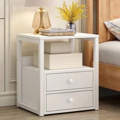 White Nightstand, End Table, Bedside Table, Bedside Cupboard, Bedside Cabinets, Small Spaces Side End Table