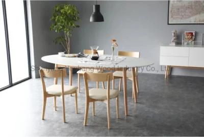 Factory Direct Wooden Solid Wood Legs Modern Anti-Scratch Folding Tables for Dining Room