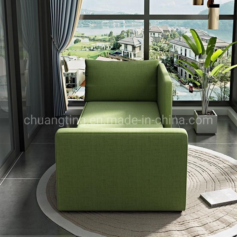 Foshan Modern Design Hotel Accompany Single Fabric Living Room Sofa Bed