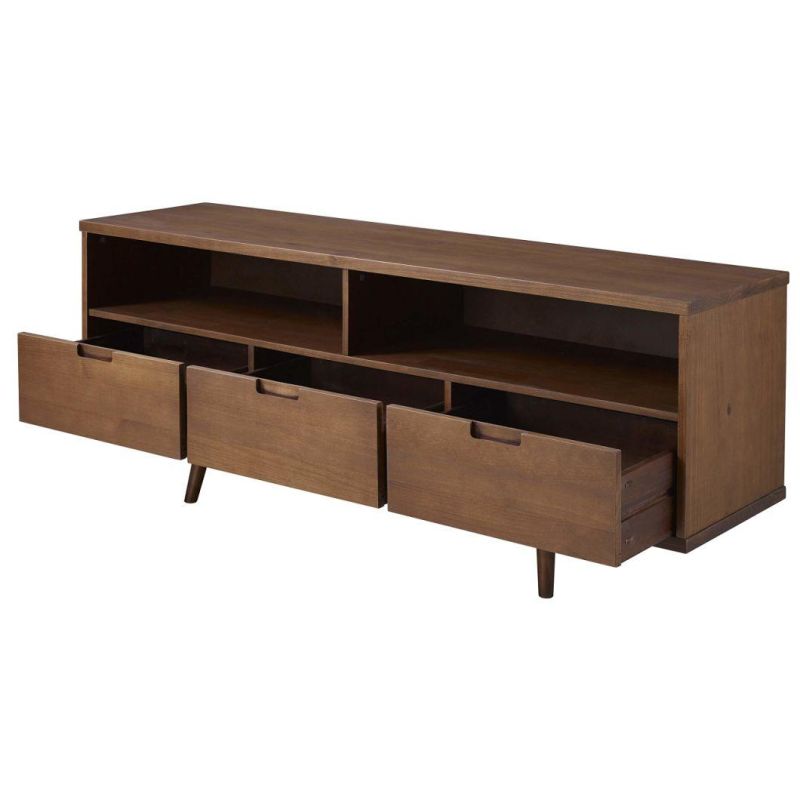 3-Drawer MID Century Modern Wood TV Stand for Tv′s up to 65" Flat Screen Cabinet Door Living Room Storage Entertainment