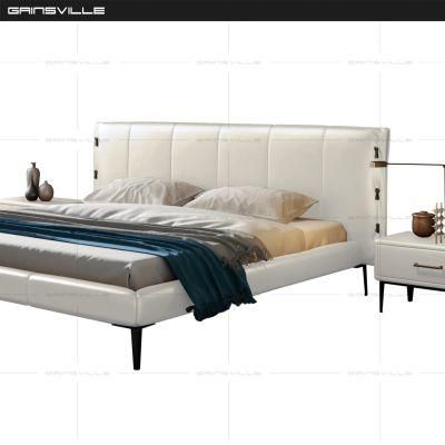 Top Seller Italy Design King Bed Double Bed Upholstered Bed Modern Furniture Home Bedroom Furniture Leather in Italy Style