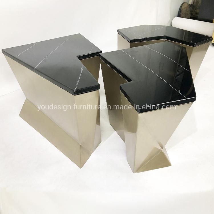 Modern Living Room 3 Piece a Set Coffee Table Set Furniture Marble Top Table Coffee Modern Furnitures