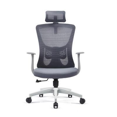 Grey Frame Mesh Gaming High Back Revolving Table Office Chairs