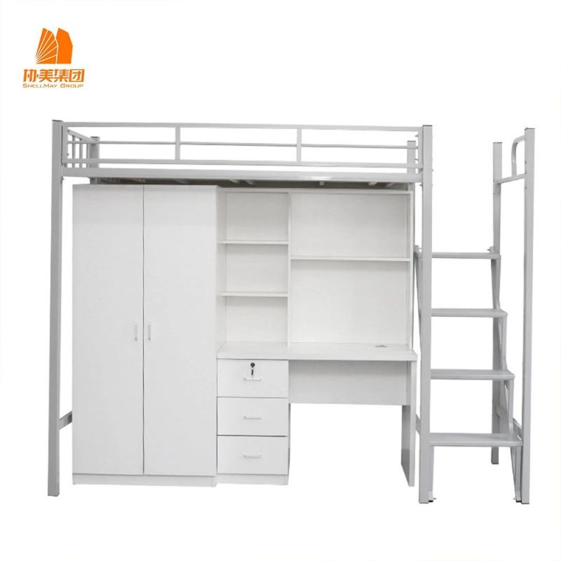 Assembly School or Dormitory Metal Steel Bunk Bed, School Furniture with Storage Box.
