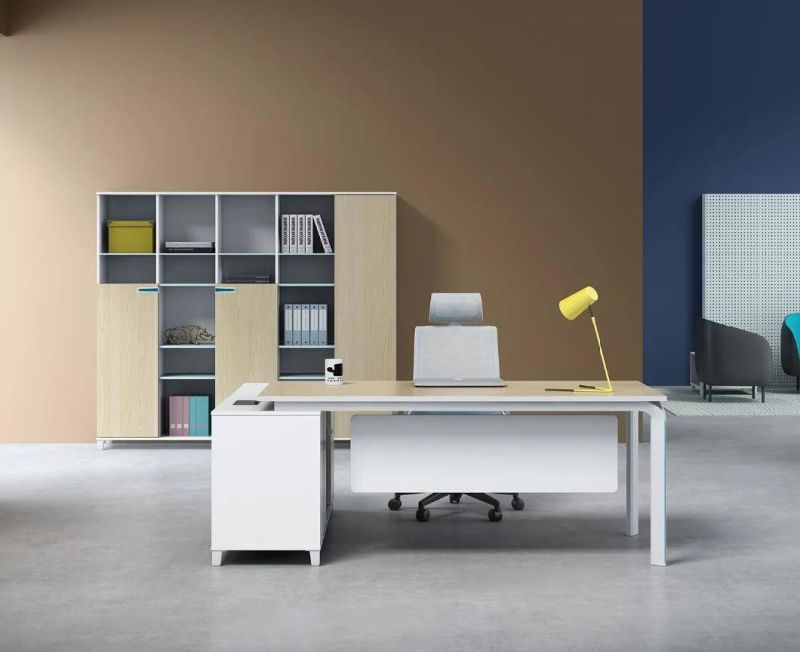 (SZ-ODR663) Furniture L Shape Executive Office Desk with Cabinet