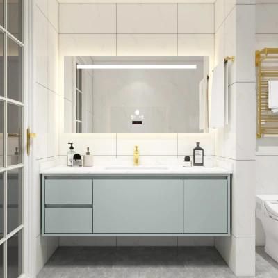 Modern Light Luxury Melamine Bathroom Cabinet with Intelligent Mirror