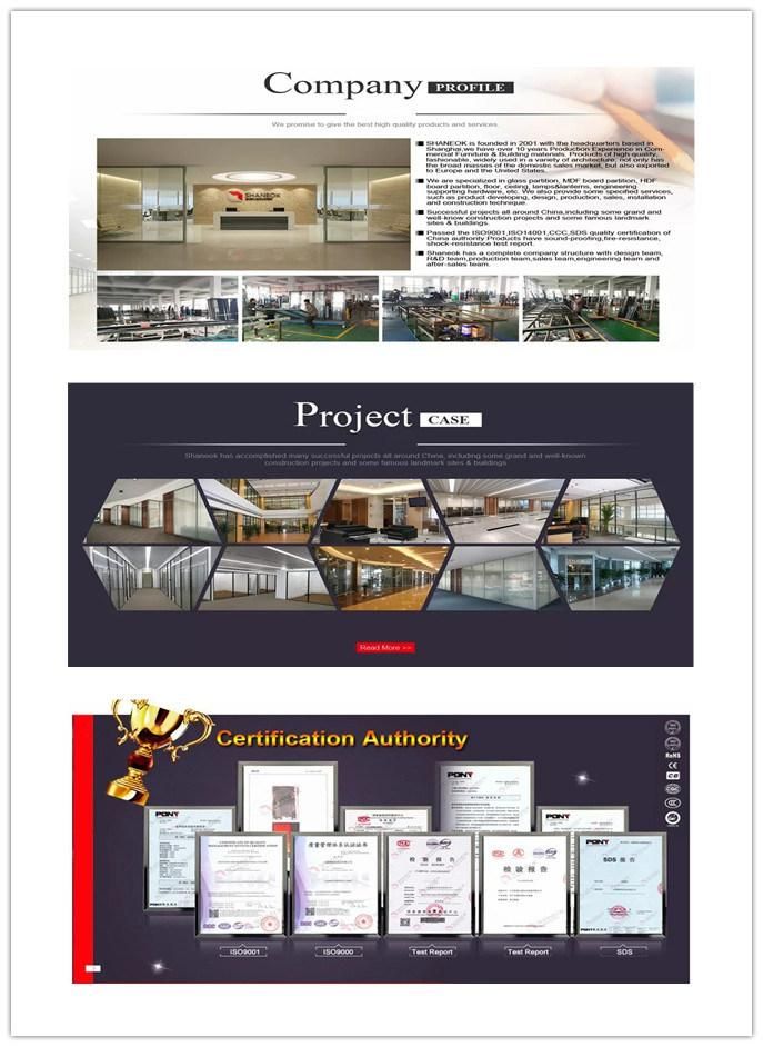 Shaneok Environmental Aluminum Profile Glass Office Partition