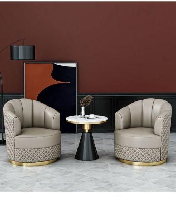 Light Luxury Designer Single Sofa Chair Nordic Living Room Leisure Balcony Rotating Sofa Chair