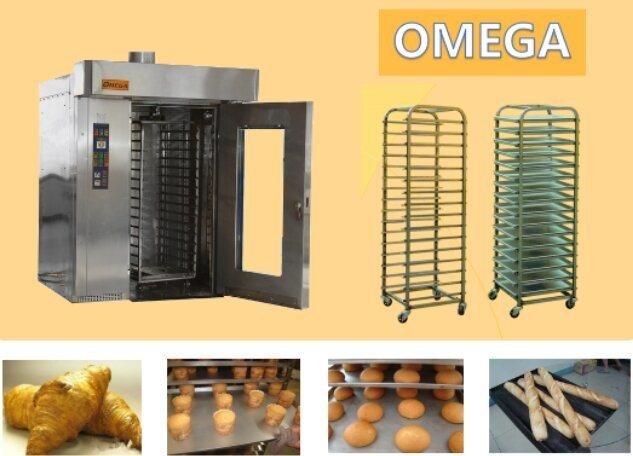 Individual Size Bakery Bread Tray Trolley Helper Double Line Stainless Steel Kitchen Food Tray Rack Mobile Cart with Wheels