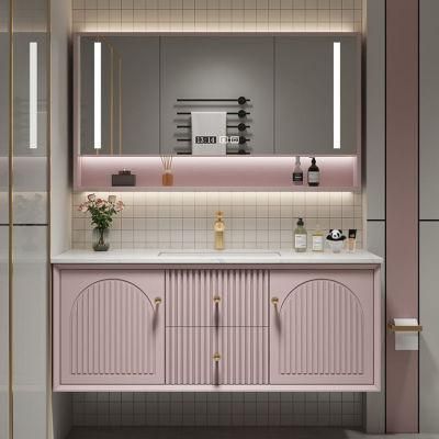 Exquisite Exterior Design Wall Mounted Irregular Design Bathroom Vanity Cabinet