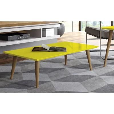UV Painting High-Grade MDF Lemington Coffee Table with Solid Wood Leg Living Room Furniture
