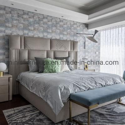 (MN-MB97) Hotel/House Bedroom Furniture Modern Luxury High Back Bed