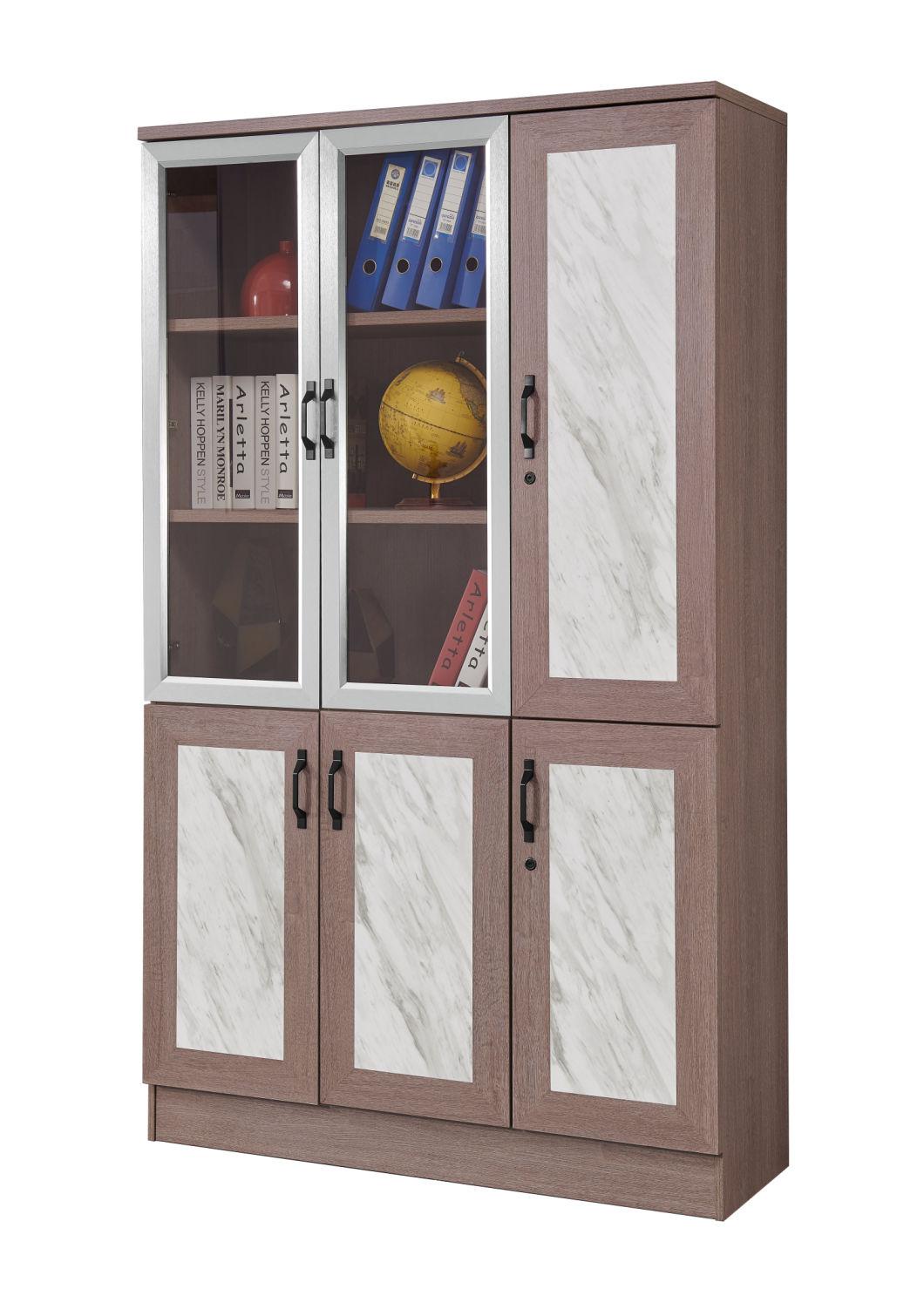 Hot Sale Modern Design MDF Wooden 3 Doors Bookshelf Office File Cabinet