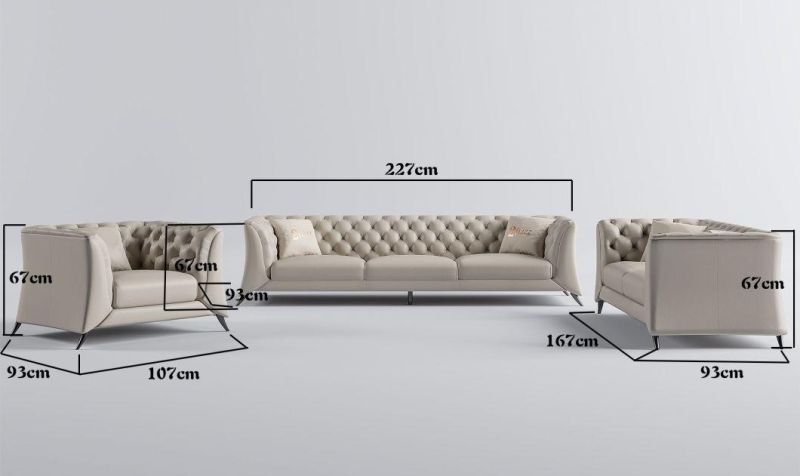 Italian Style Luxury Couch Living Room Sofa Set Modern European Geniue Leather Sectional Sofa