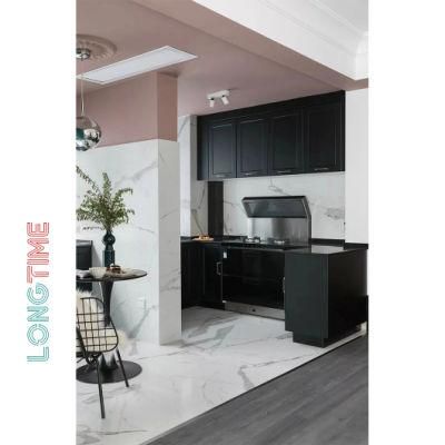 Professional Design Good Price Complete Black Color PU Painting Finsh Furniture Kitchen Cabinet (KPU08)