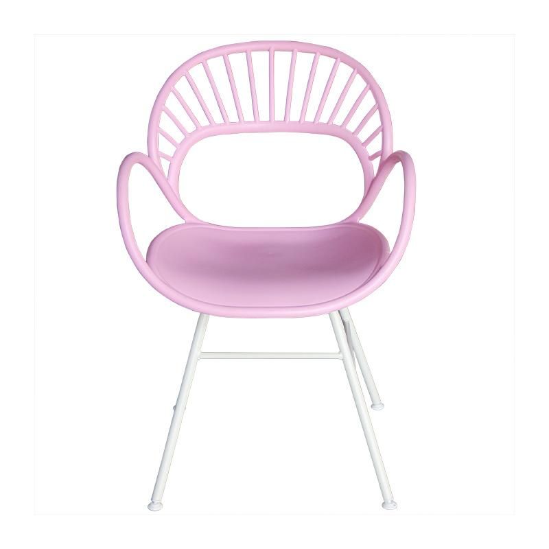 Wholesale Outdoor Furniture Modern Style Garden Furniture Greenville Plastic Chair Eco-Friendly PP Armrest Dining Chair